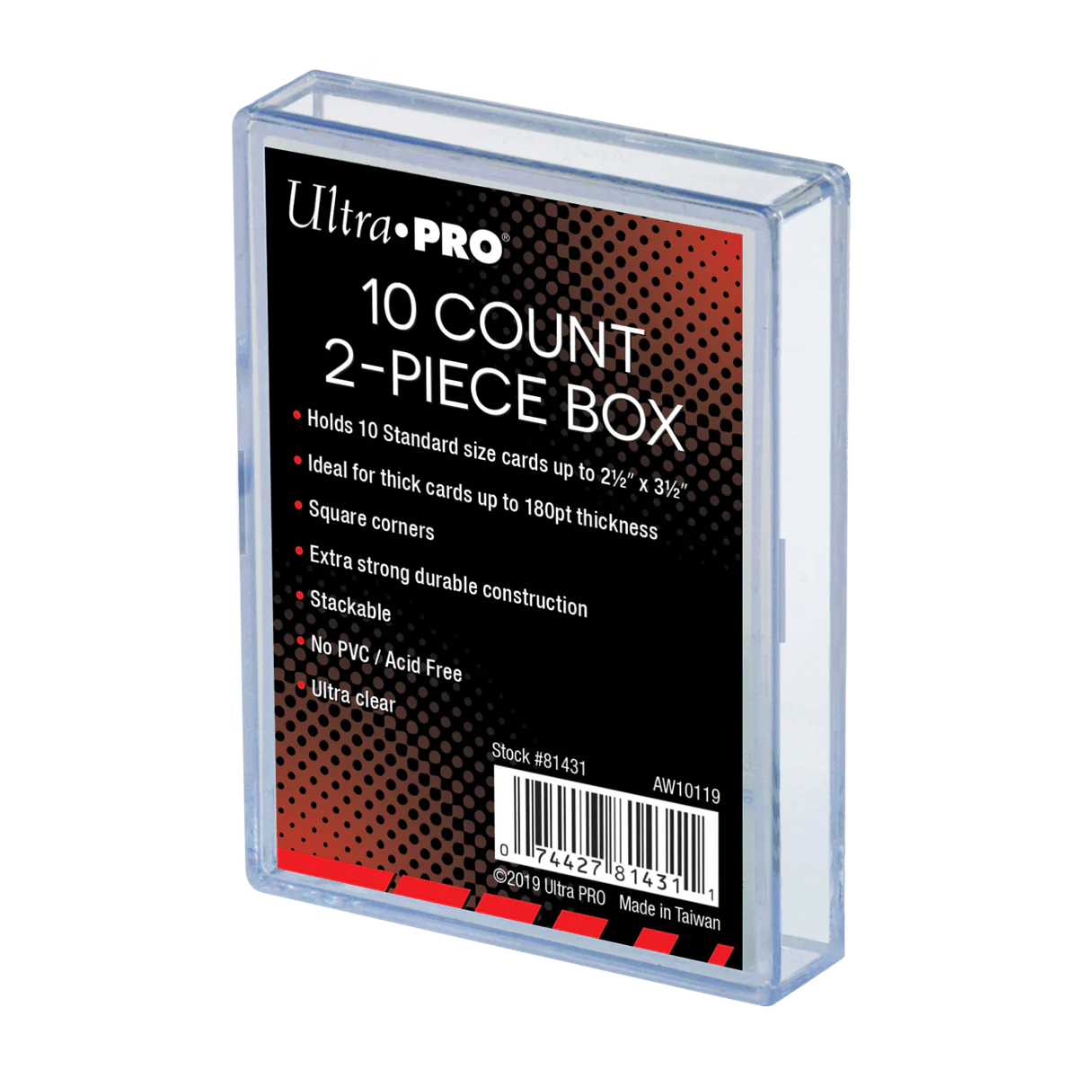 2-Piece Clear 10 Card Storage Box