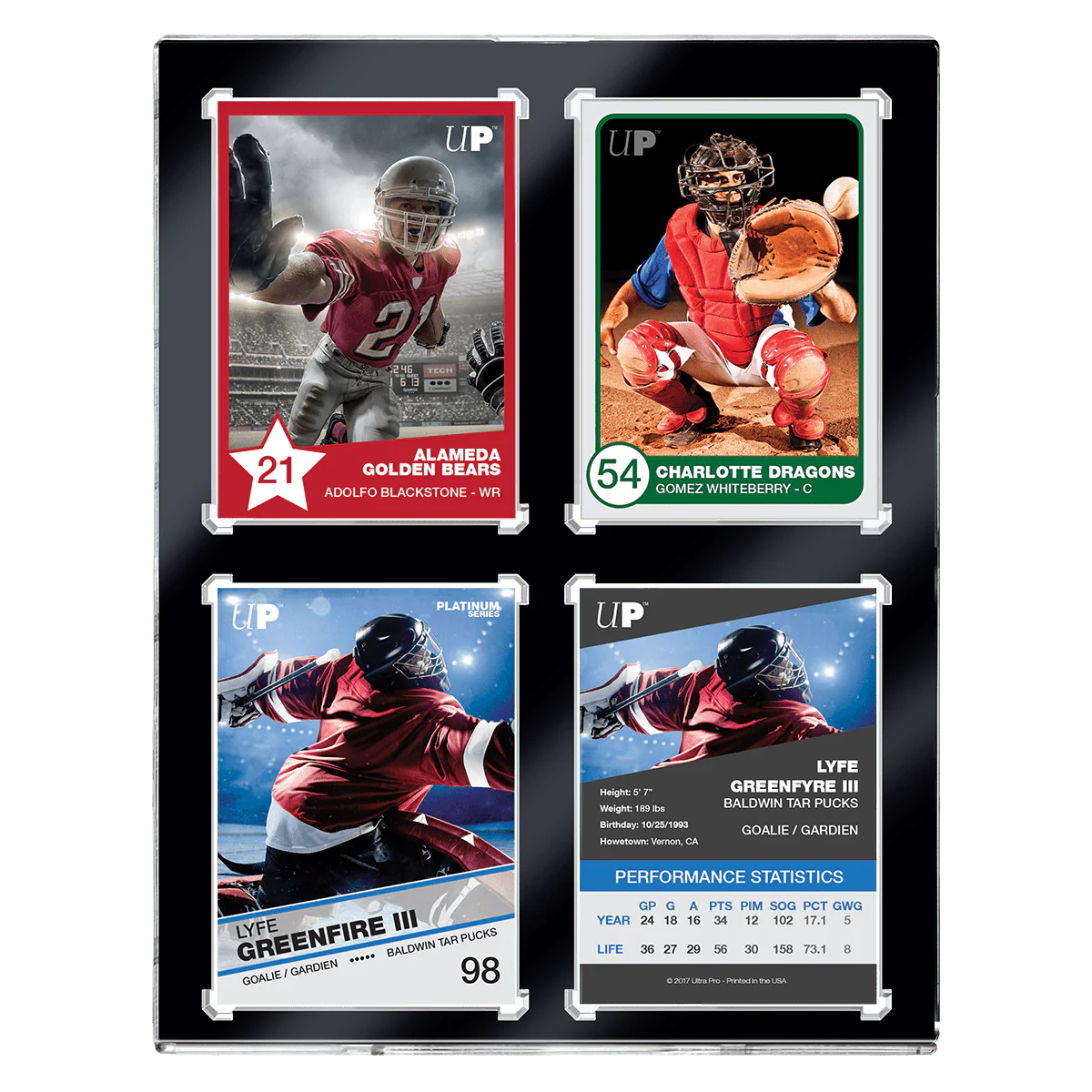 35PT 4-Card Black Border UV ONE-TOUCH® Magnetic Holder - Image 2