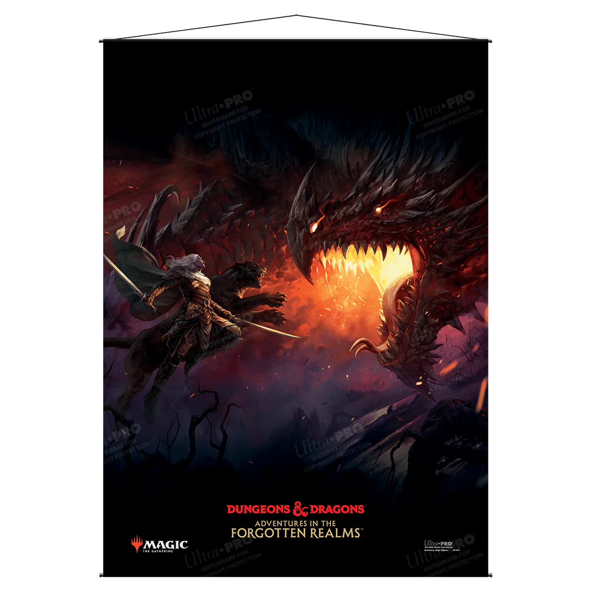 Adventures in the Forgotten Realms Drizzt Key Art Wall Scroll for Magic: The Gathering