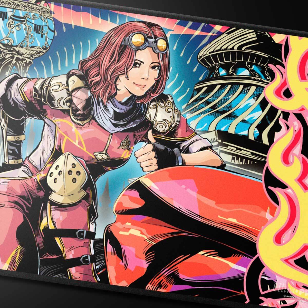 Aetherdrift Chandra, Spark Hunter AR Enhanced Playmat for Magic: The Gathering - Image 2