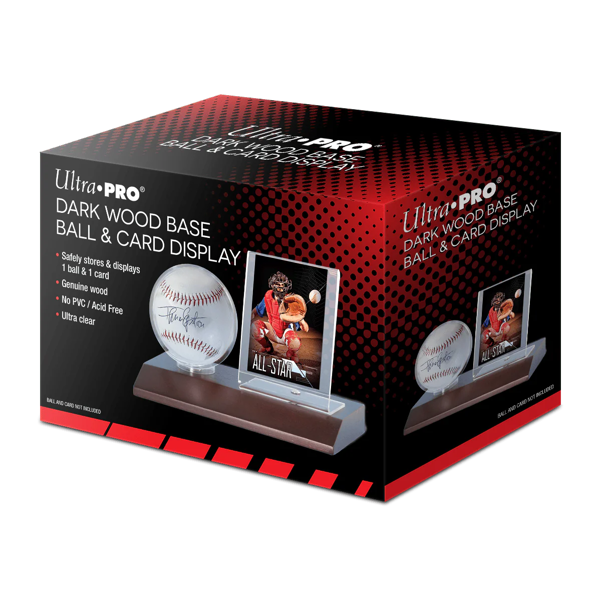 Baseball & Card Wood Display Holder - Image 2