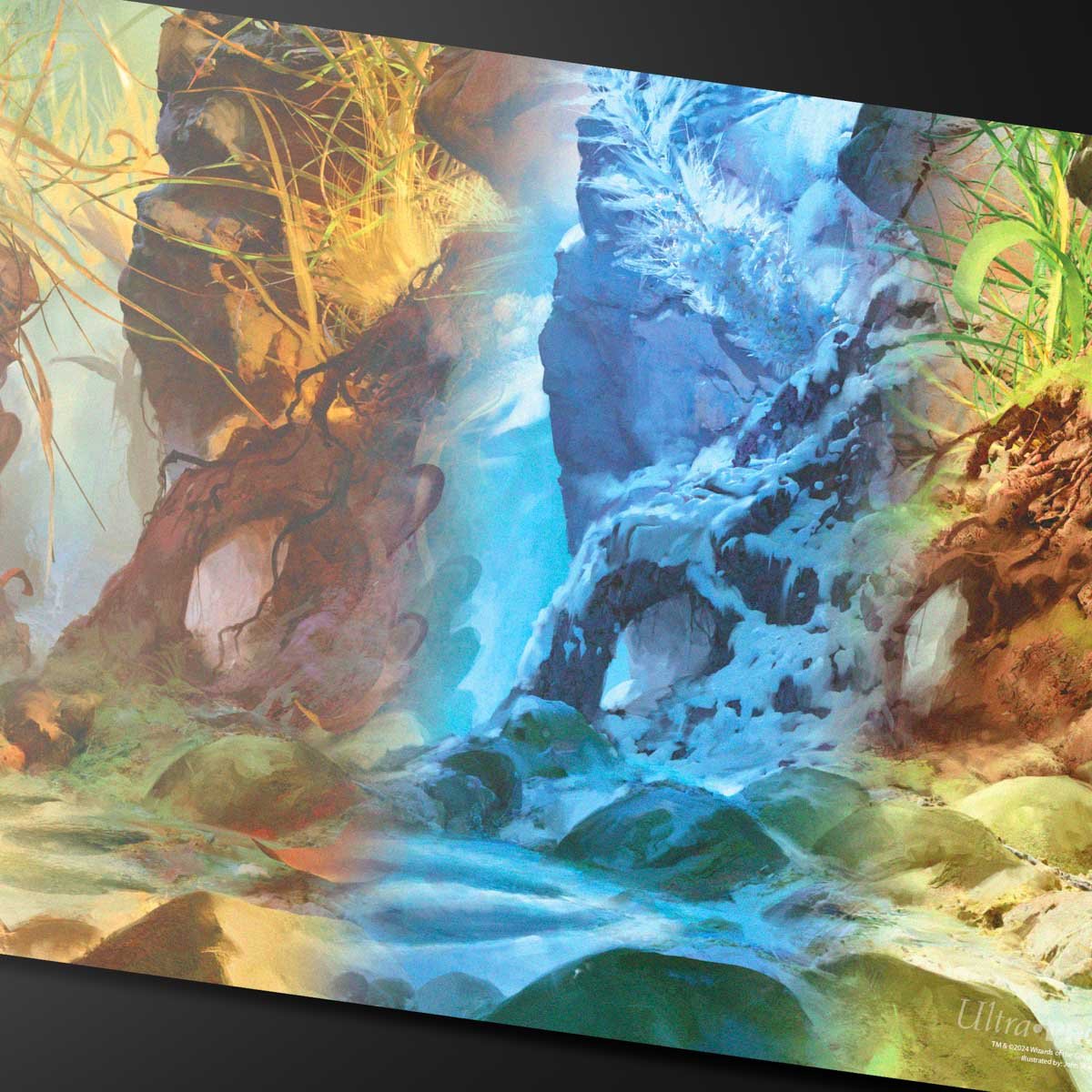 Bloomburrow Season Lands: Swamp (Four Seasons) Standard Gaming Playmat for Magic: The Gathering - Image 2