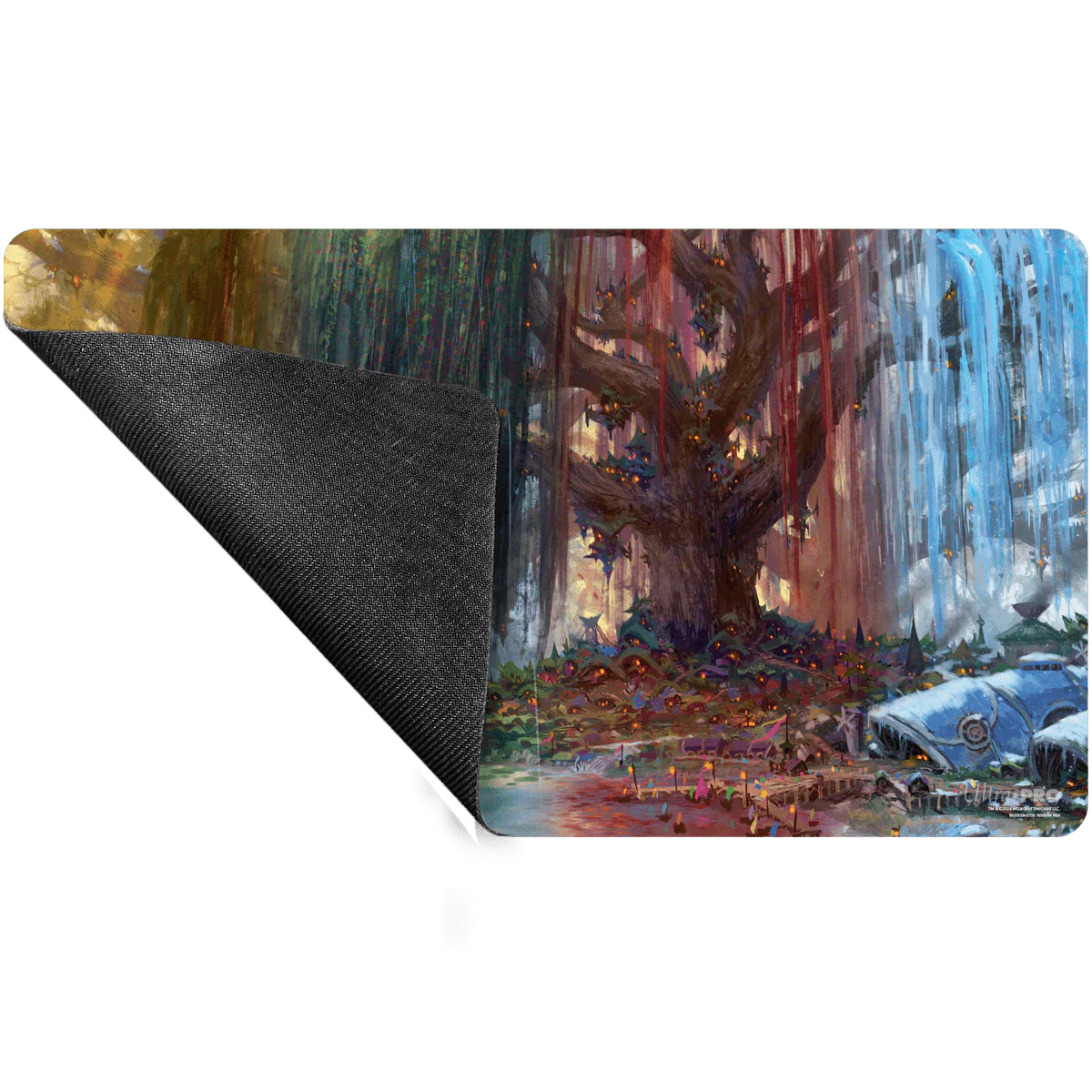Bloomburrow Season Lands: Three Tree City (Four Seasons) AR Enhanced Standard Gaming Playmat Multi for Magic: The Gathering - Image 3