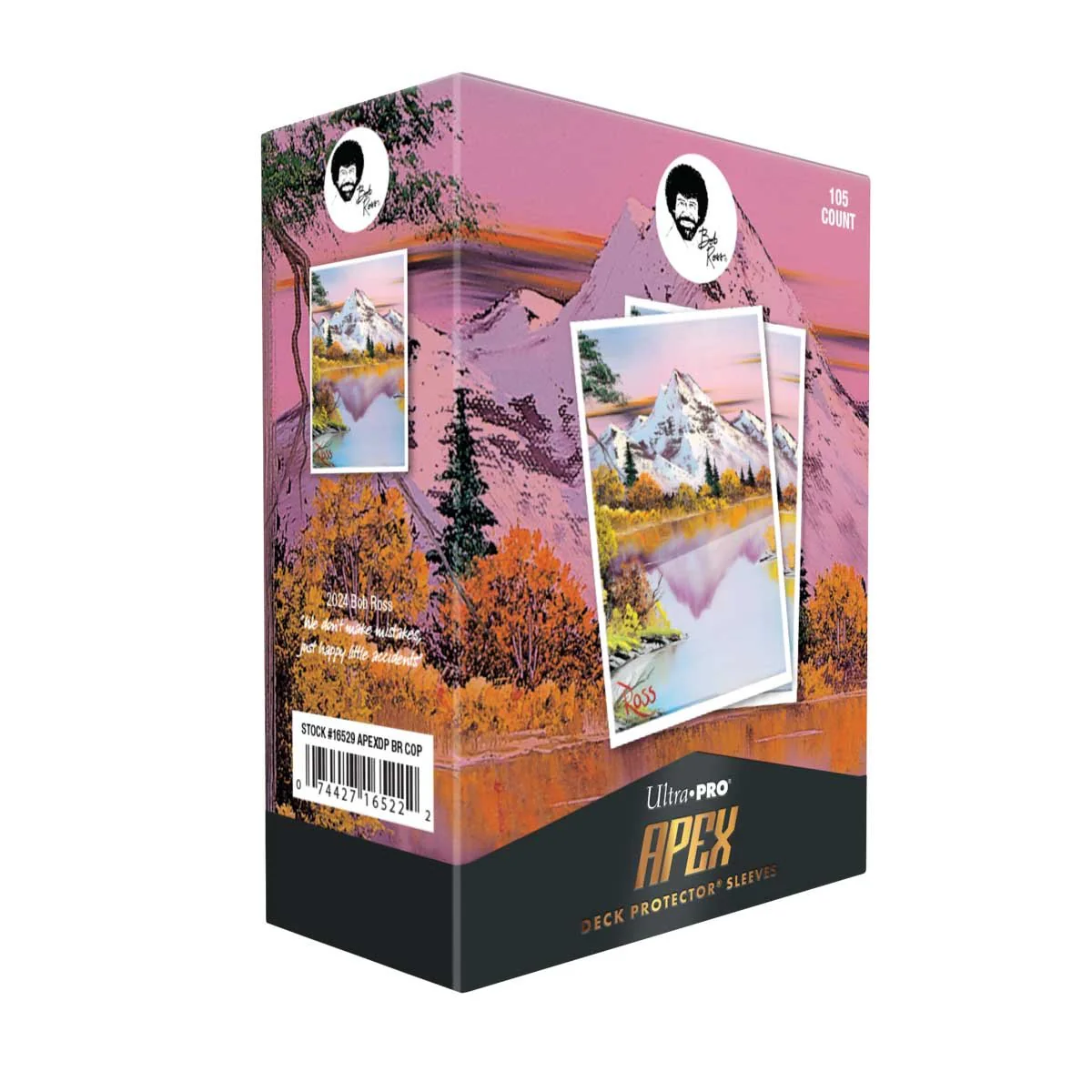 Bob Ross Mighty Mountain Lake 105ct APEX DECK PROTECTOR® Sleeves - Image 2