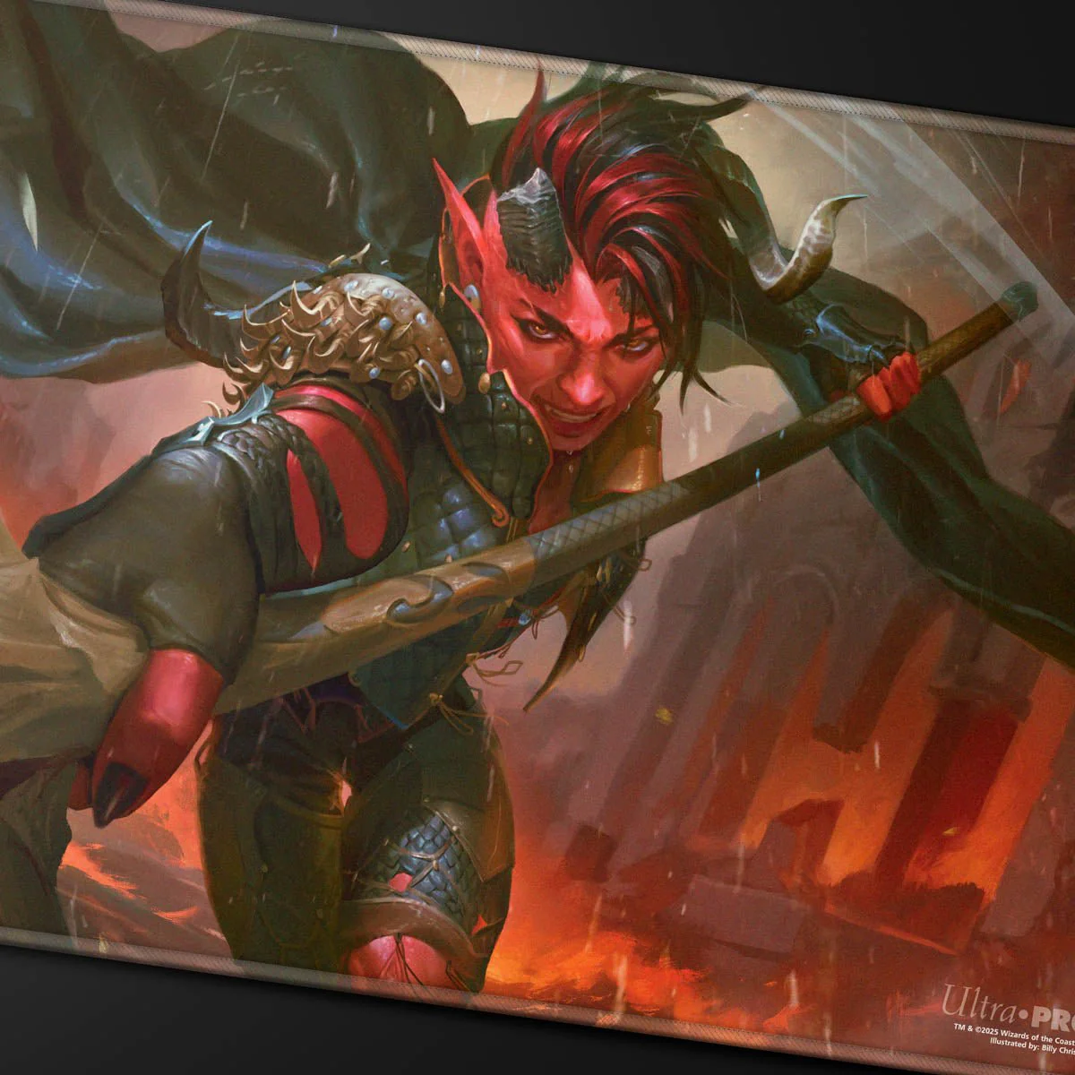 Commander Series #7 Karlach, Fury of Avernus Stitched Playmat for Magic: The Gathering - Image 2