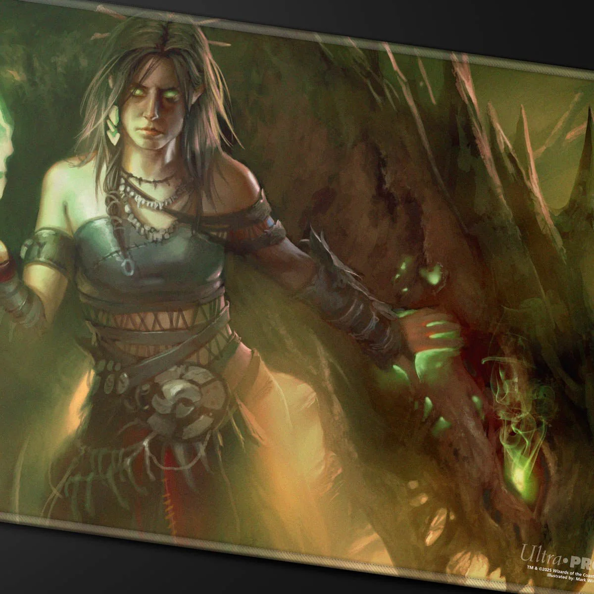 Commander Series #7 Meren of Clan Nel Toth Stitched Playmat for Magic: The Gathering - Image 2