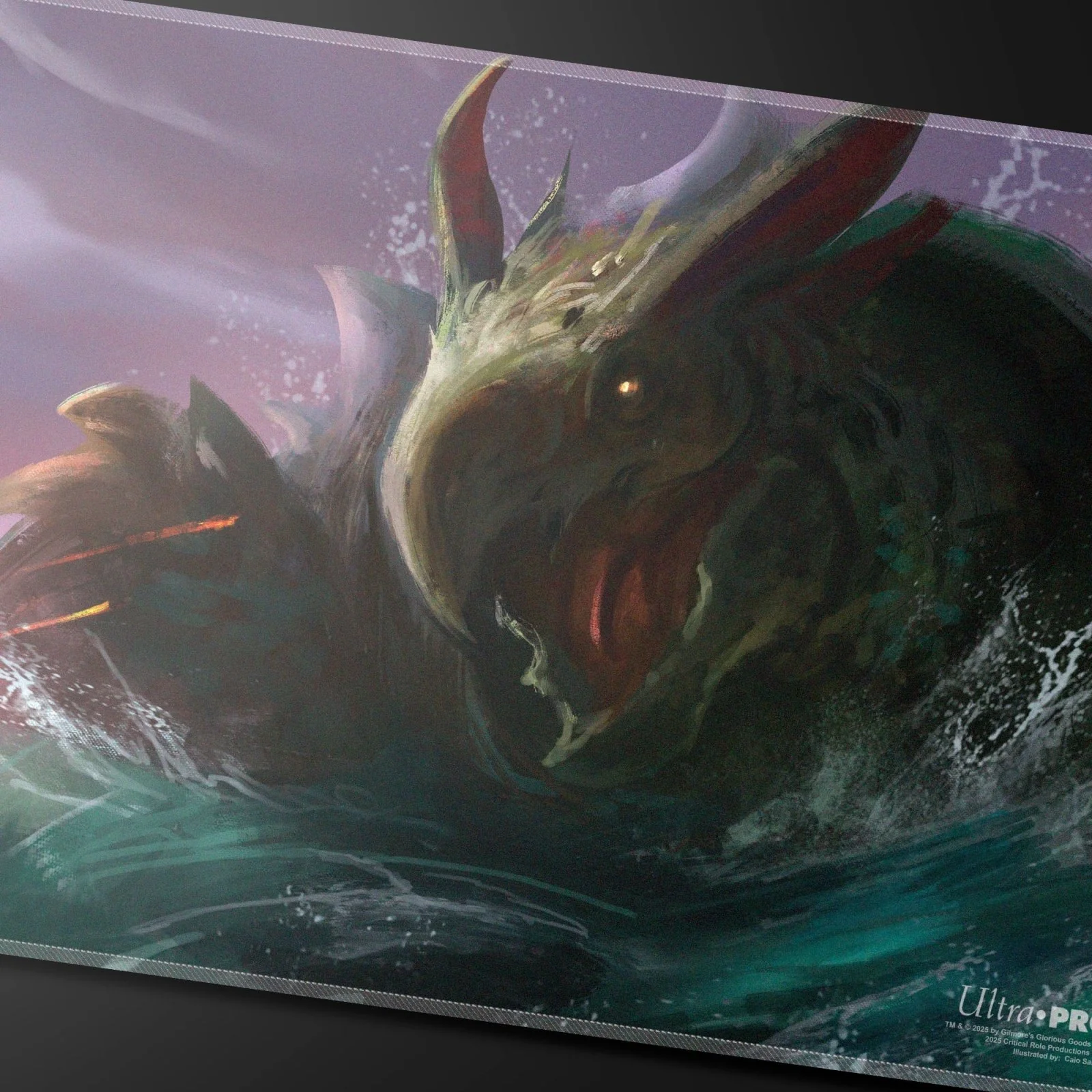 Critical Role Baddies - Dieter (The Dragon Turtle) Stitched Playmat for Tabletop Gaming - Image 2