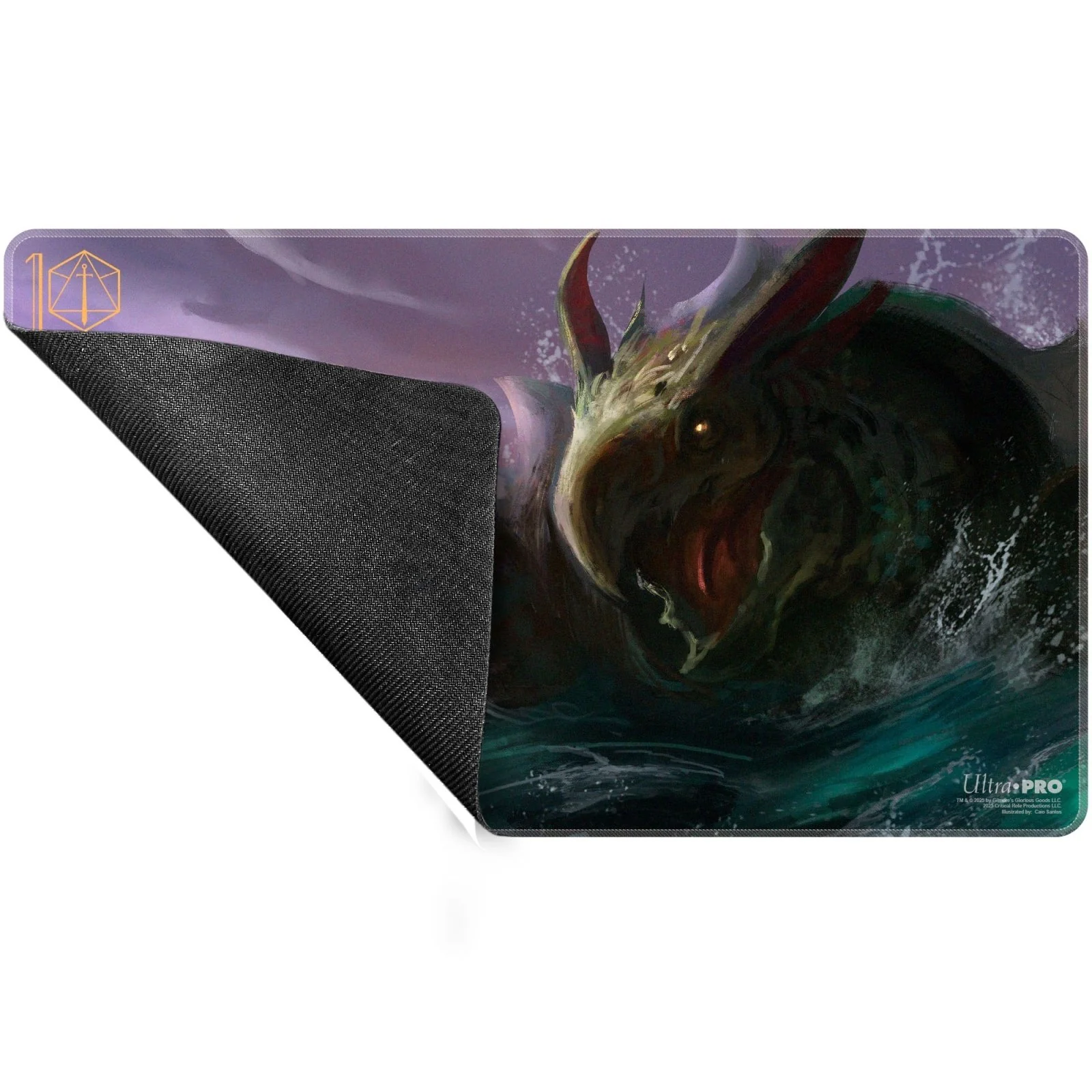 Critical Role Baddies - Dieter (The Dragon Turtle) Stitched Playmat for Tabletop Gaming - Image 3