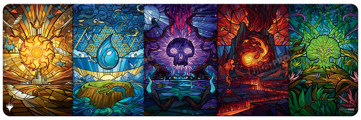 Dominaria United Stained Glass Land Medley Table Playmat for Magic: The Gathering - Image 2