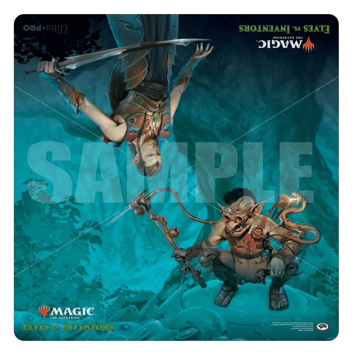 Elves vs. Inventors 24" x 24" Gaming Playmat for Magic: The Gathering