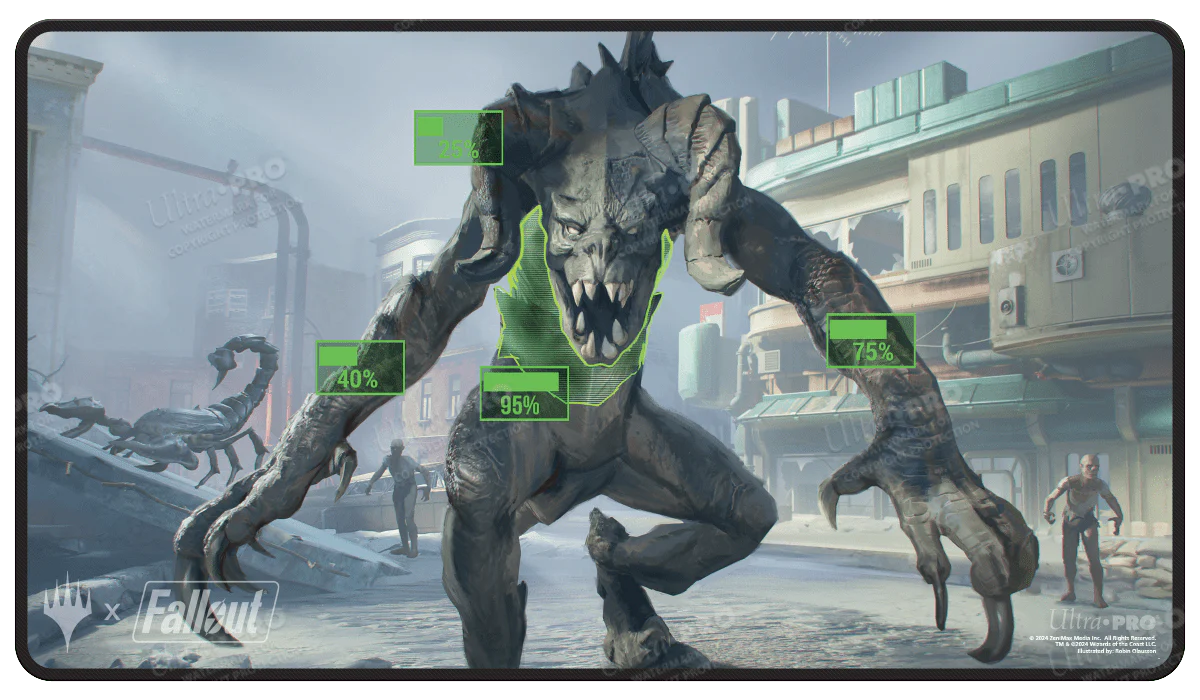 Fallout V.A.T.S Black Stitched Standard Gaming Playmat for Magic: The Gathering