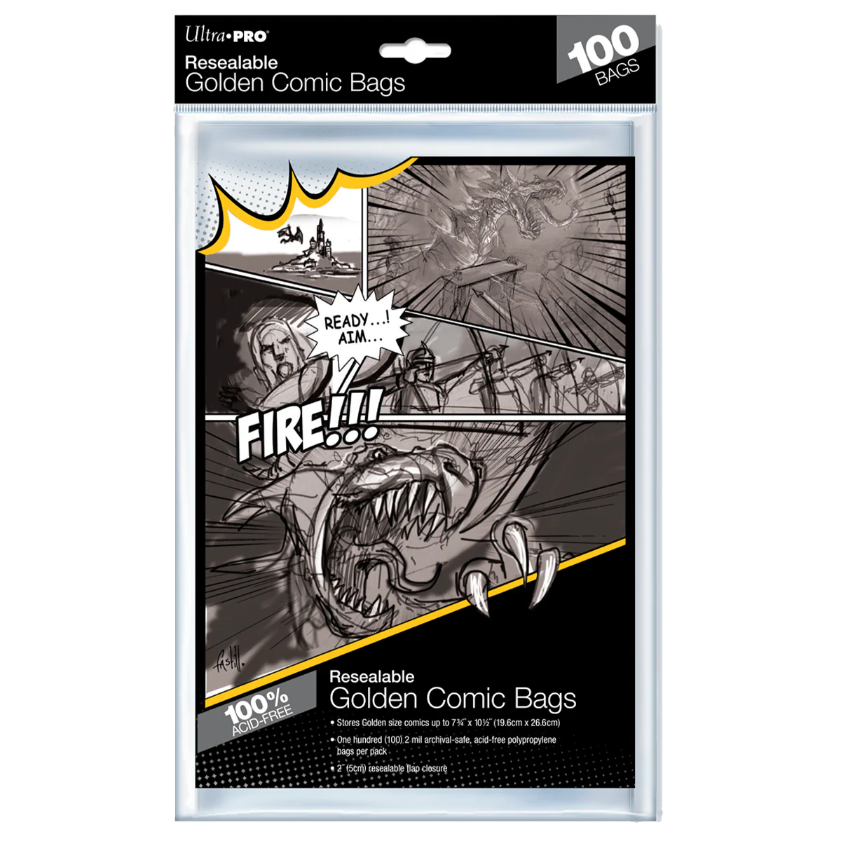Golden Age Size Resealable Comic Bags (100ct)