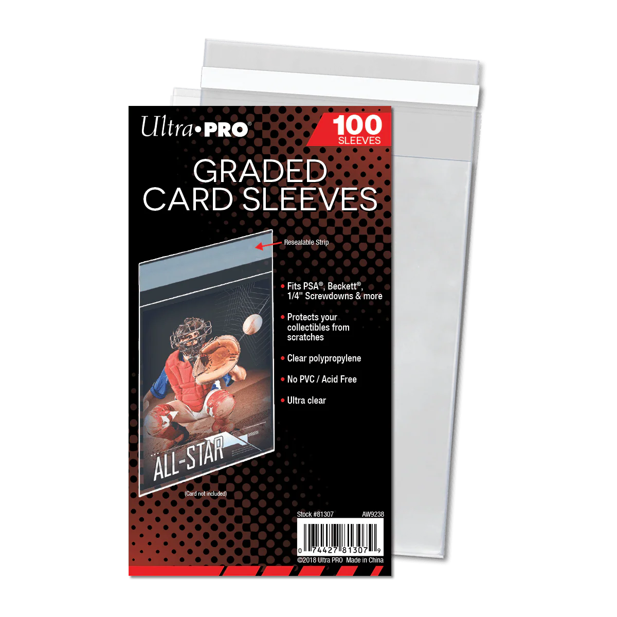 Graded Card Resealable Sleeves (100ct)