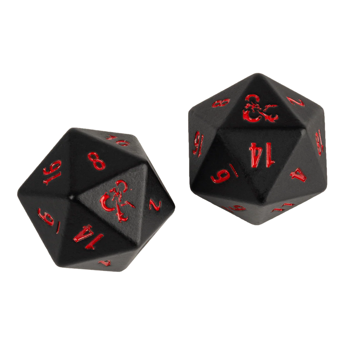 HEAVY METAL®  Black and Red D20 Dice Set (2ct) for Dungeons & Dragons