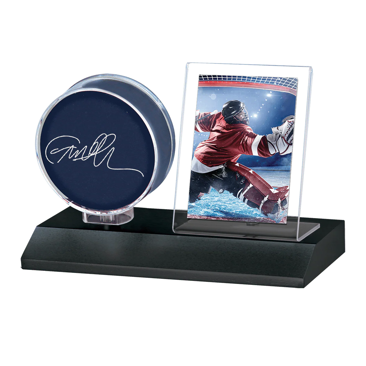 Hockey Puck & Card Wood Display Holder - Image 5