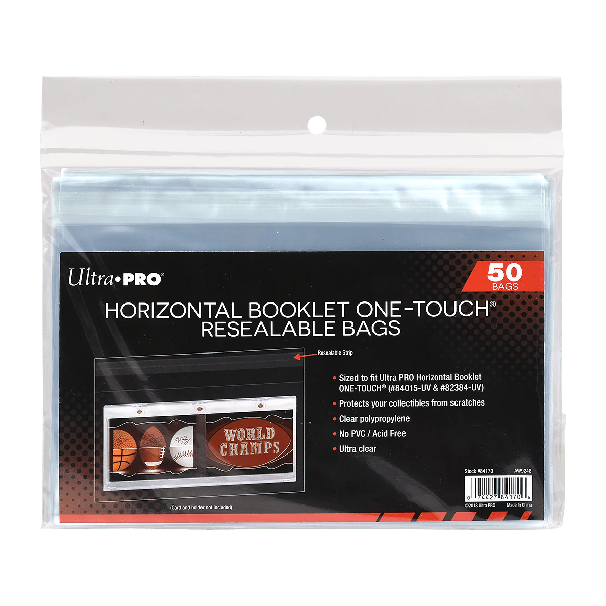 Horizontal Booklet ONE-TOUCH® Resealable Bags (50ct)