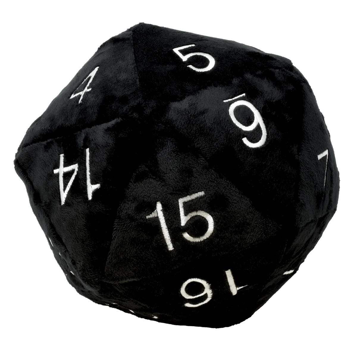 Jumbo Black D20 Novelty Dice Plush