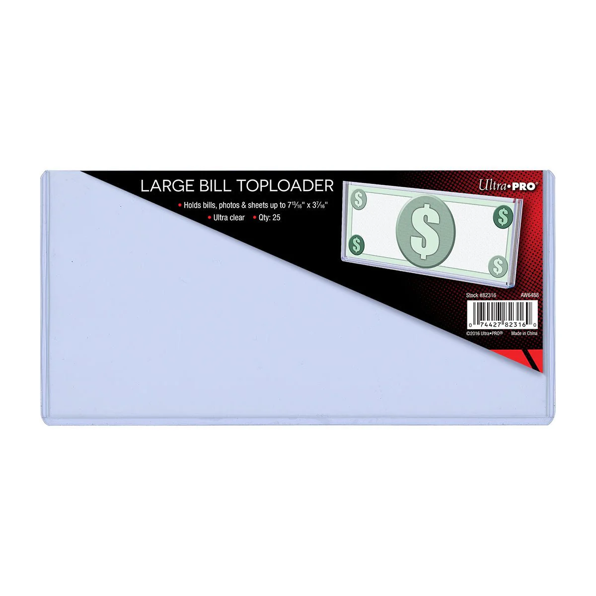 Large Currency TOPLOADER® (25ct) for 7-13/16" x 3-7/16" Bills