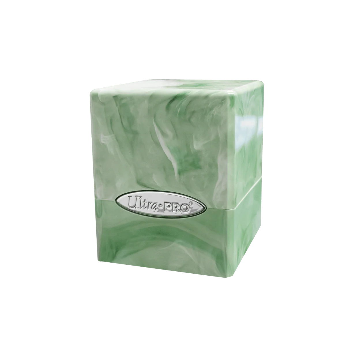 Marble Satin Cube - Lime Green / White
