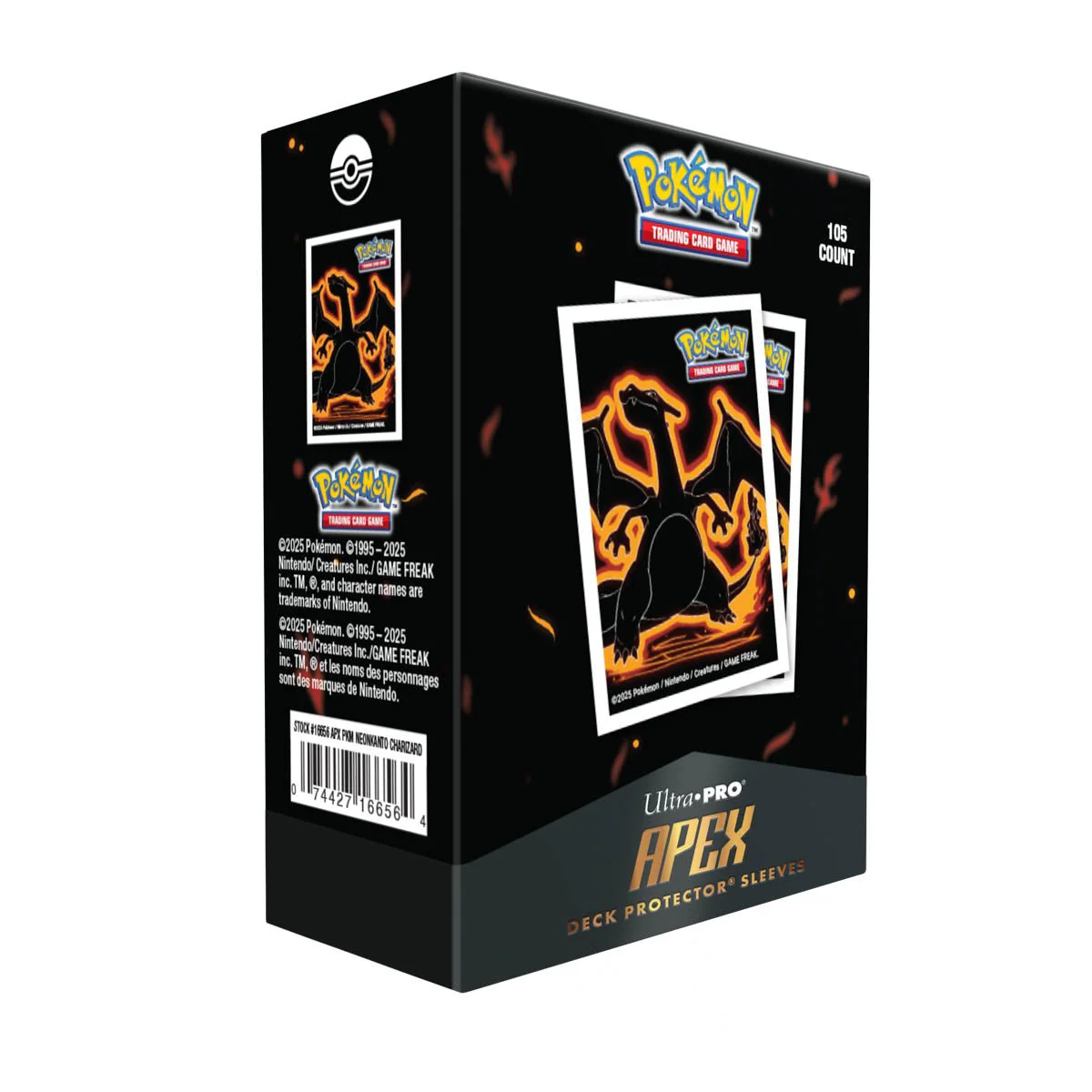Neon Kanto 105ct APEX DECK PROTECTOR® Sleeves Charizard for Pokémon - Image 4