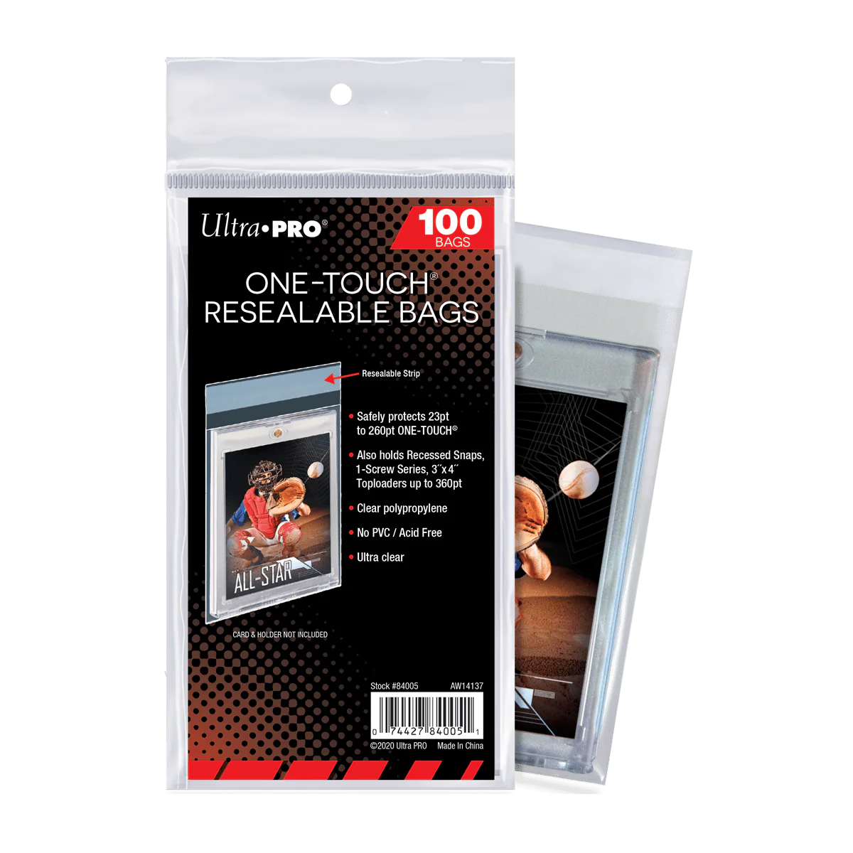 ONE-TOUCH® Resealable Bags, Fits up to 260PT (100ct)