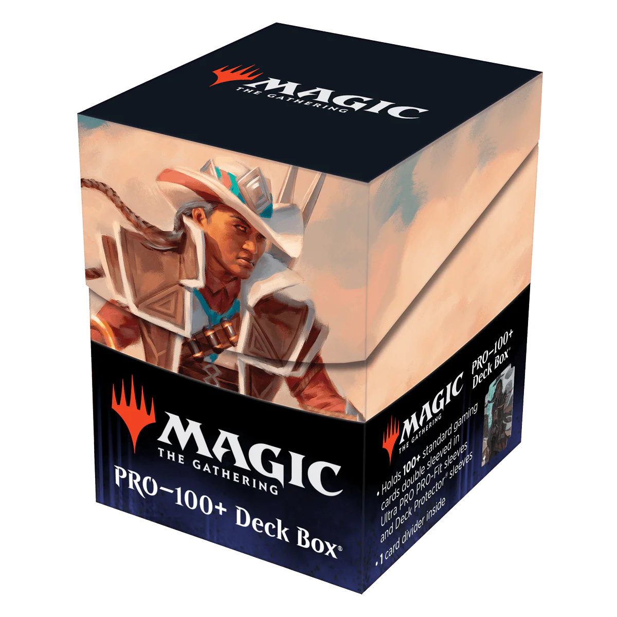 Outlaws of Thunder Junction Annie Flash, the Veteran Key Art 100+ Deck Box® for Magic: The Gathering