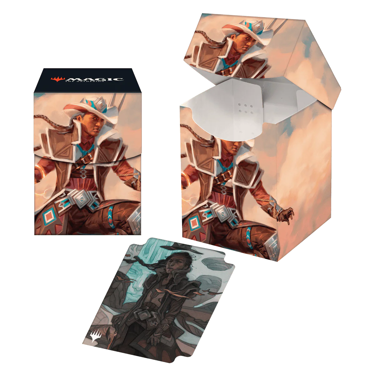 Outlaws of Thunder Junction Annie Flash, the Veteran Key Art 100+ Deck Box® for Magic: The Gathering - Image 2