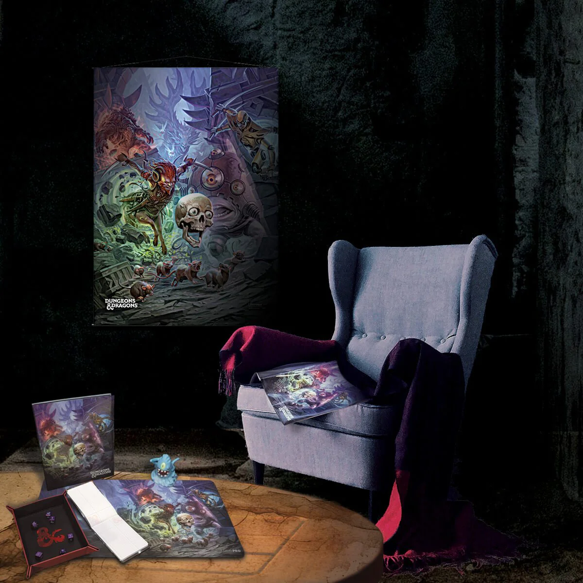 Planescape: Adventures in the Multiverse for Dungeons & Dragons Wall Scroll - Morte's Planar Parade Standard Cover Artwork v2 - Image 2