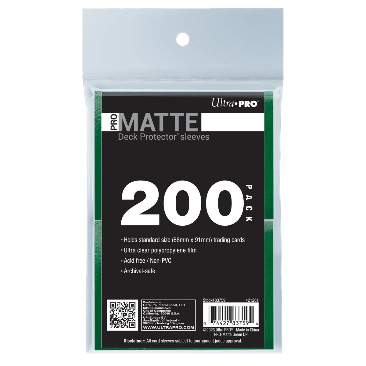 PRO-Matte Standard DECK PROTECTOR® Sleeves Bundle (200ct) - Image 9