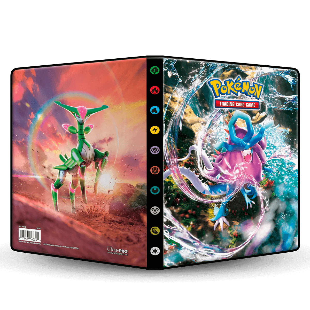 Scarlet and Violet Walking Wake and Iron Leaves 9-Pocket Portfolio for Pokémon
