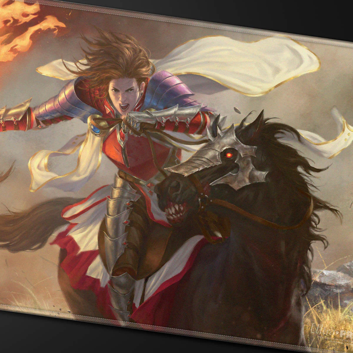 Commander Series #8 Syr Gwyn, Hero of Ashvale Stitched Playmat for Magic: The Gathering - Image 2