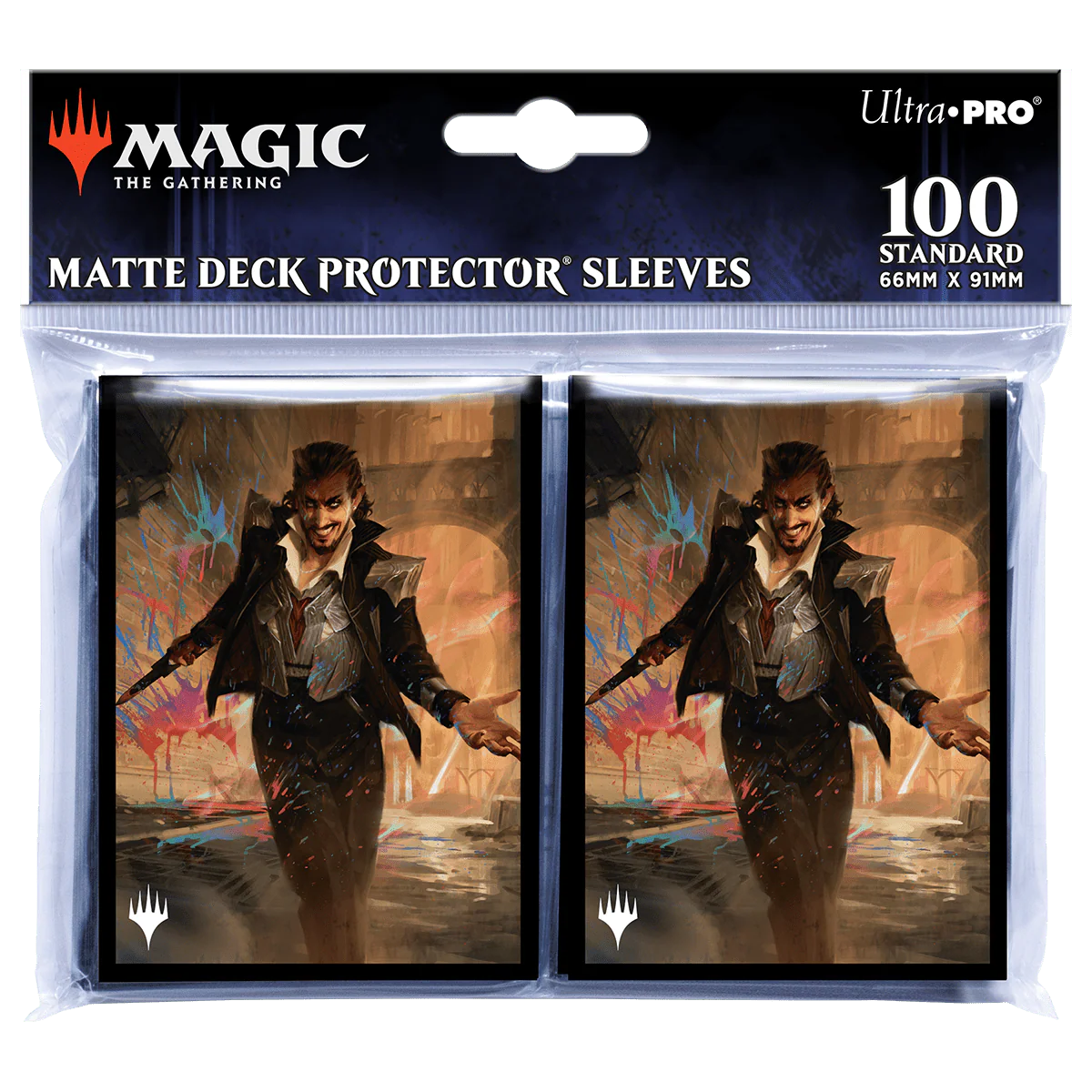 Streets of New Capenna Anhelo the Deacon Commander Standard DECK PROTECTOR® Sleeves (100ct) for Magic: The Gathering - Image 2