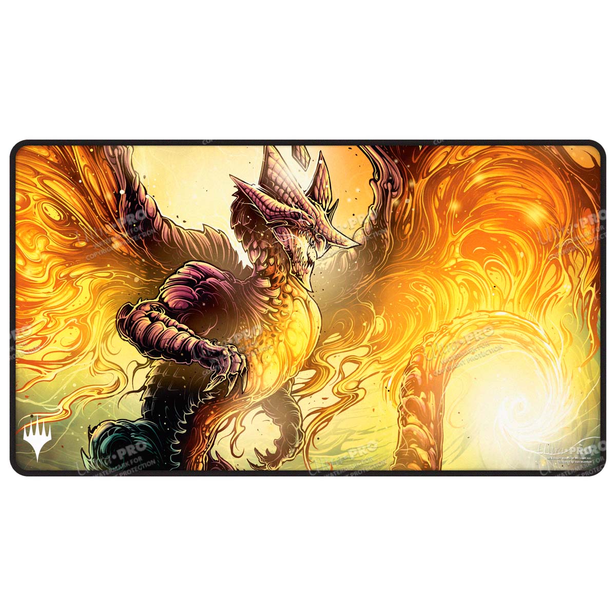 Tarkir Dragonstorm Abzan Black Stitched Standard Gaming Playmat for Magic: The Gathering