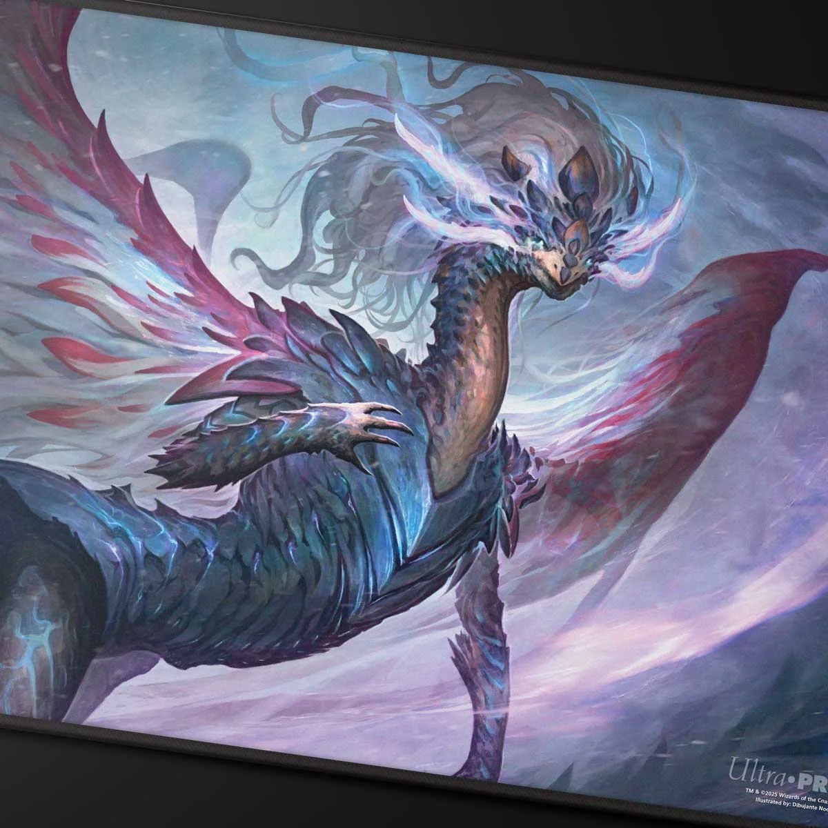 Tarkir Dragonstorm Jeskai Black Stitched Standard Gaming Playmat for Magic: The Gathering - Image 2