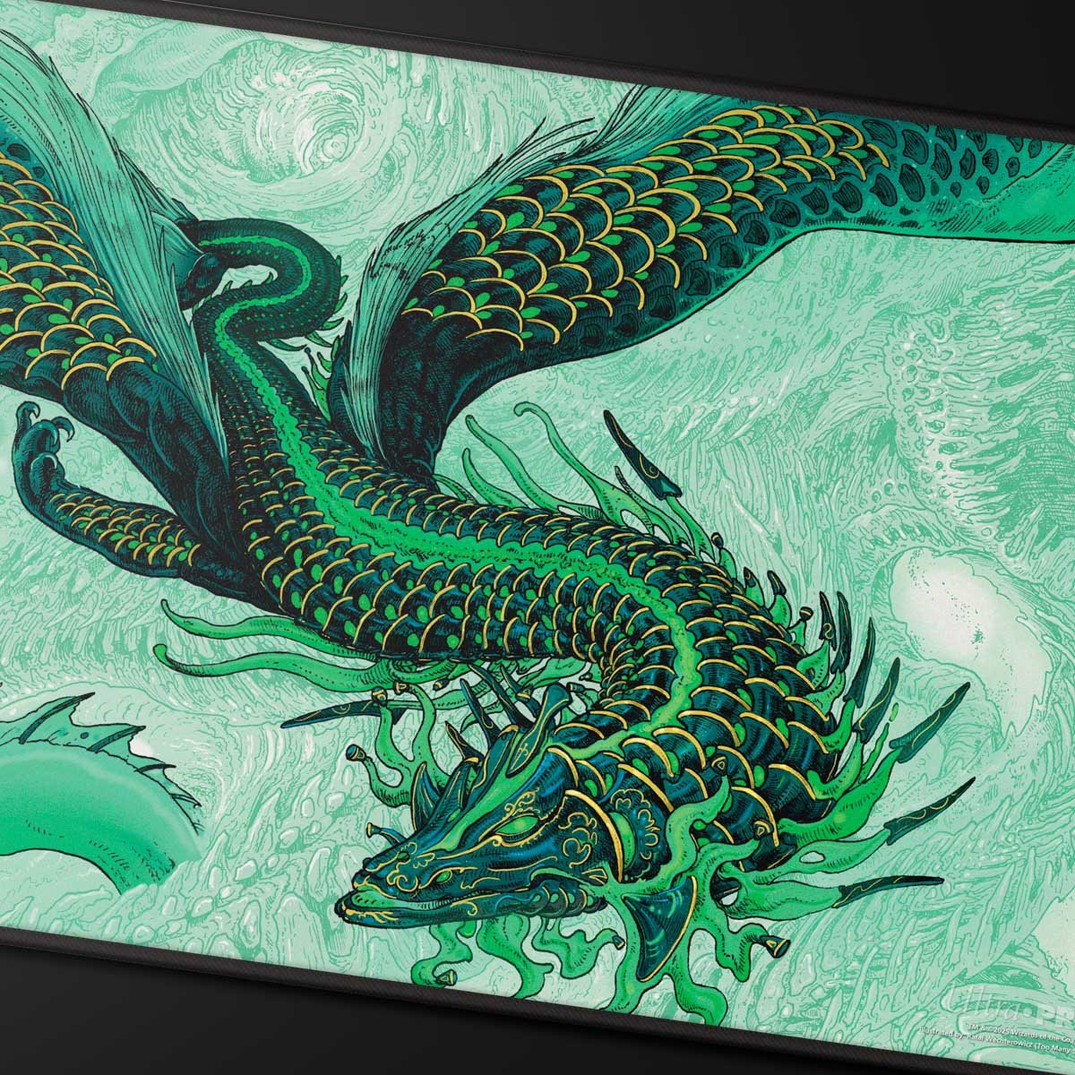 Tarkir Dragonstorm Sultai Black Stitched Standard Gaming Playmat for Magic: The Gathering - Image 2