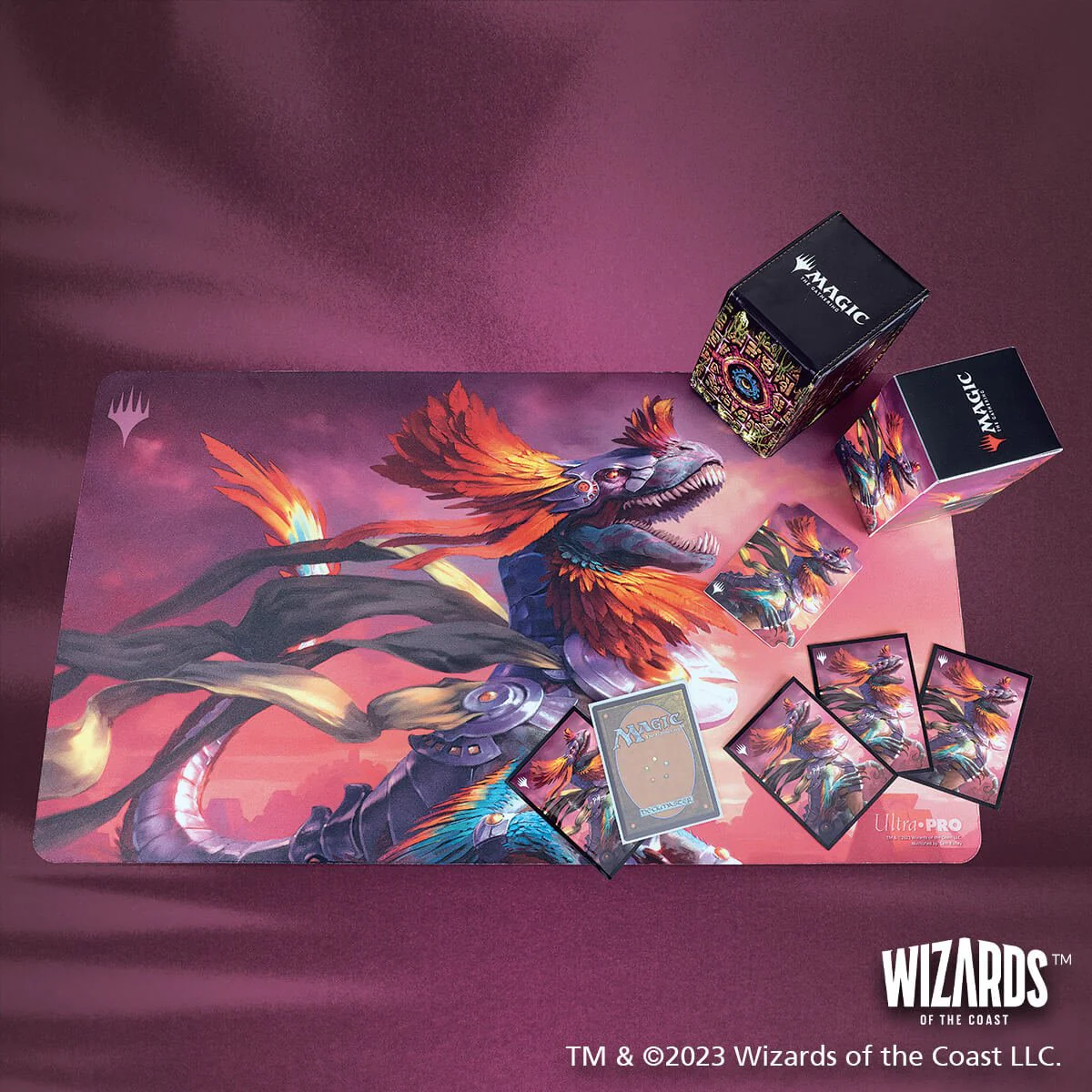 The Lost Caverns of Ixalan Pantlaza, Sun-Favored Standard Gaming Playmat for Magic: The Gathering - Image 5