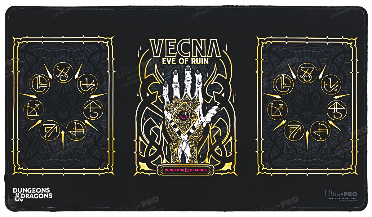 Vecna: Eve of Ruin - Black Stitched Playmat for Dungeons & Dragons